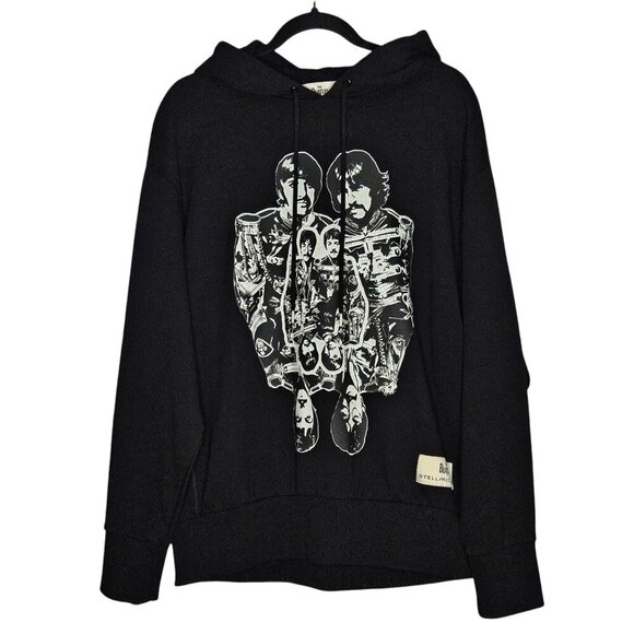 Stella McCartney Beatles Get Back‎ Sgt Pepper Black Print Hoodie Sweatshirt S - Picture 5 of 11